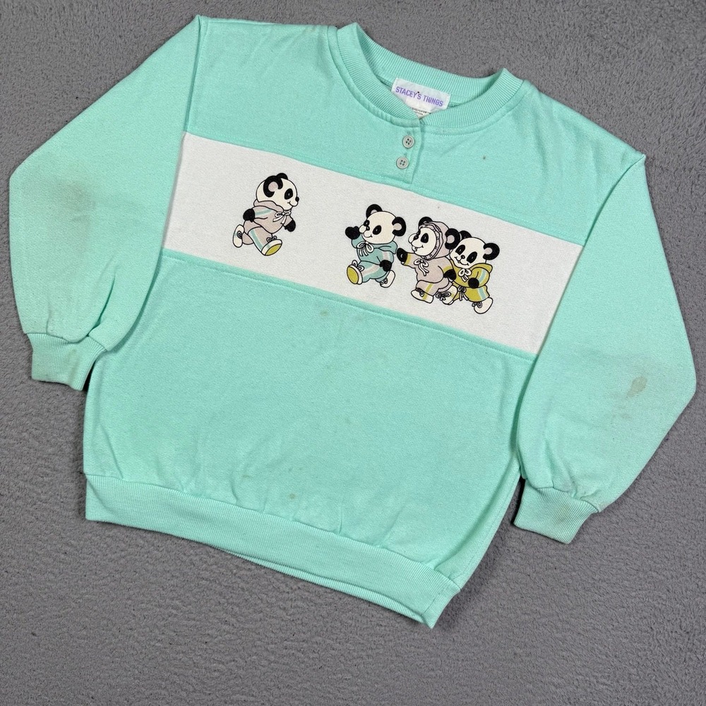 Kids vintage 90s panda bear sweatshirt